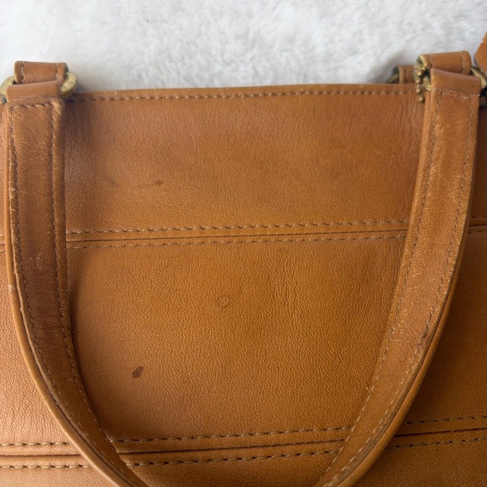 Coach Vintage Tan Leather H8D 9081 Tribeca Bucket Shoulder Bag Purse - Picture 7 of 7